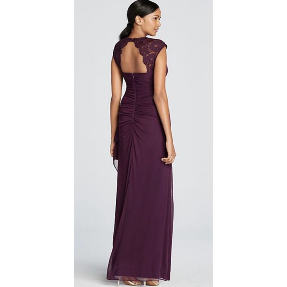 XSCAPE DRESS GOWN 10 PURPLE MOTHER OF THE BRIDE FORMAL EVENING WEDDING GUEST - Picture 3 of 10